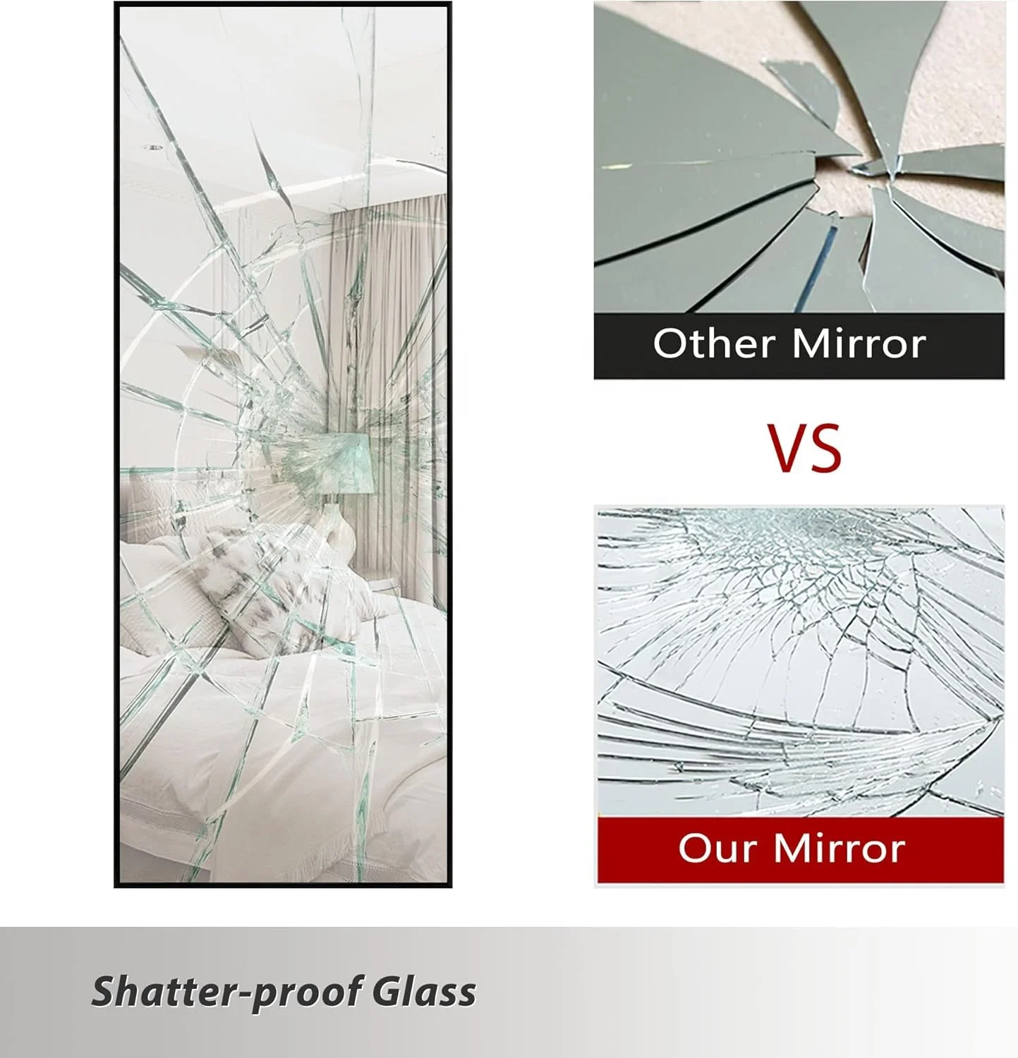 Hotel Inner Room Full-length Body Standing Unbreakable Dressing Mirror New Design Popular Fashion Travel Apartment Decor Mirror