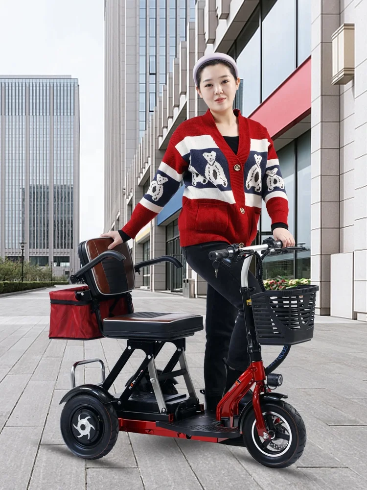 Folding Electric Tricycle for Products Adult Motorcycle for Seniors Mobility Scooters disabled Three Wheeler Trike