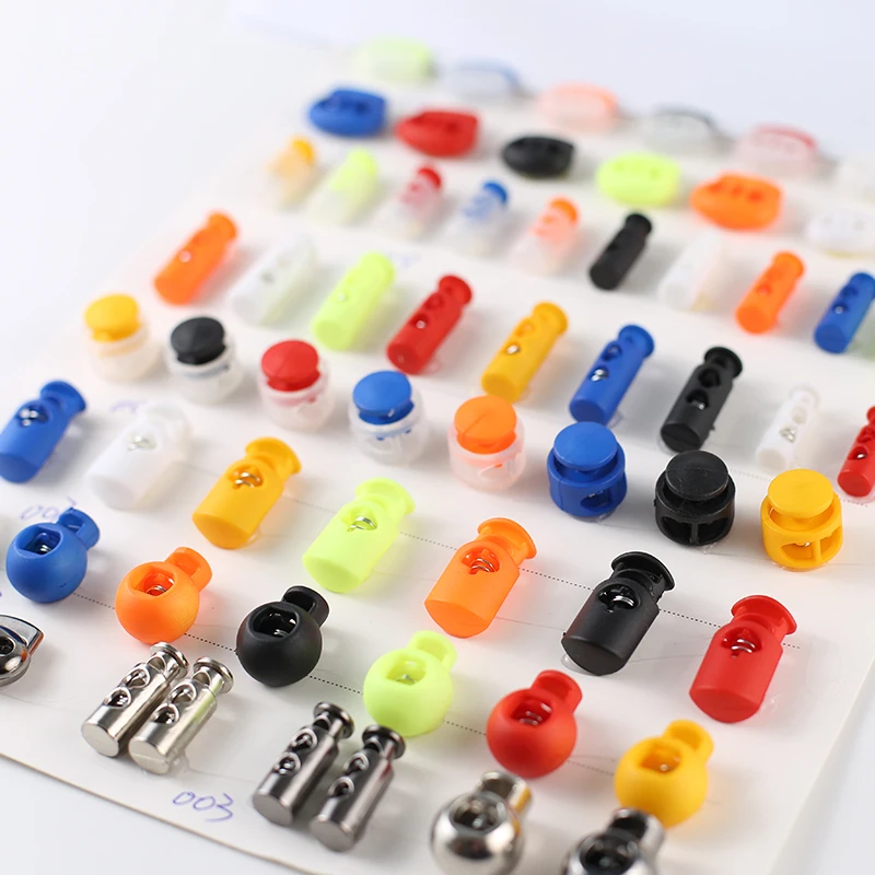 Оптовая продажа с фабрики стопор поставщик экологически чистые веревки конец пластиковый шнур замок пользовательский конец пробка Круглый Шнур Пробка