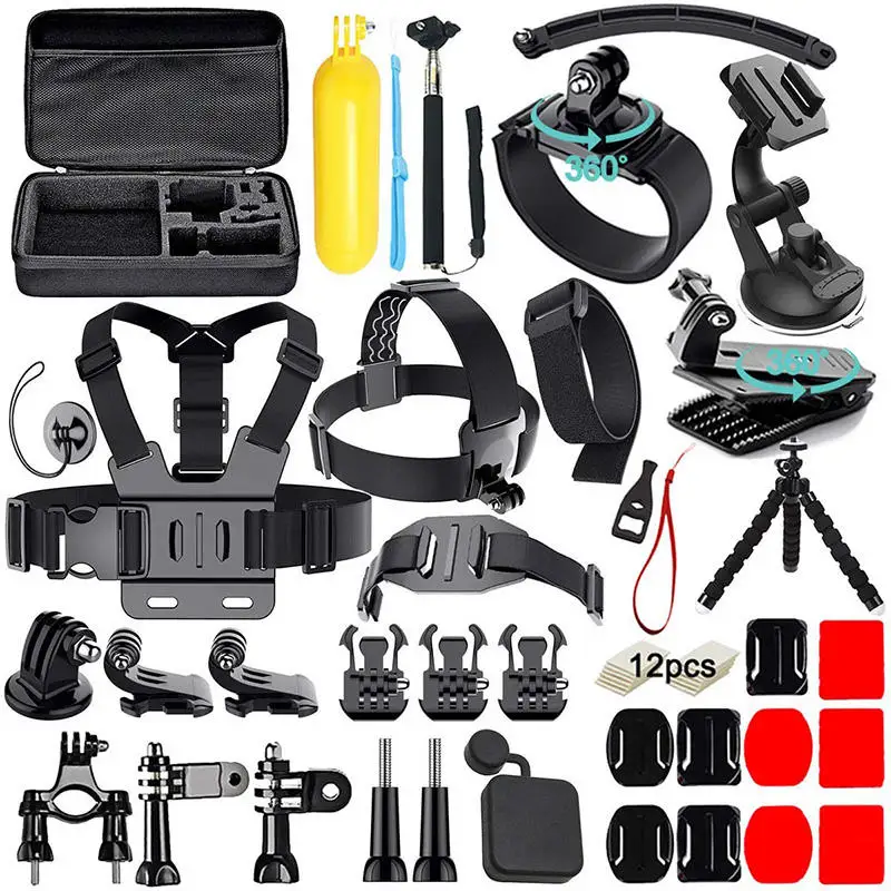 HONGDAK Wholesale Sets for Go Pro Camera accessories kit set Camera accessories set /pack for Gopro Hero 12 11 10 9 8 7 6 5