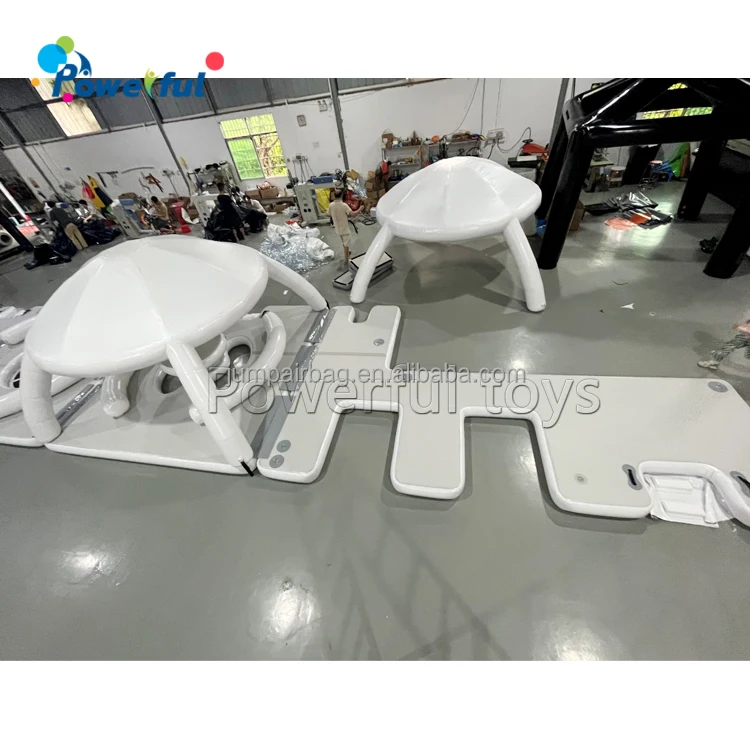 Lake and beach party rental bana inflatable floating island party bana tent leisure inflatable cabanas