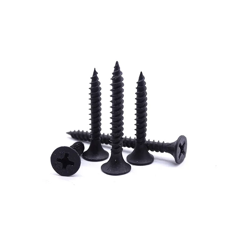 Drywall nails wood screws Black countersunk head Phillips tapping screws