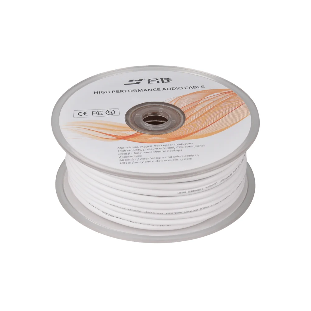 14 AWG In Wall Speaker Cable Wire OFC speaker cable Silver Copper 2 Core Cables audio