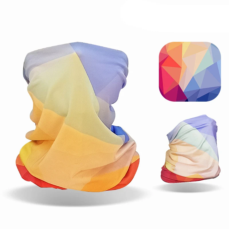 Upf 50+ Custom UV Protection Moisture Wicking Ice Silk Multifunctional Seamless Tube Fishing Neck Gaiter Head Scarf Bandanas