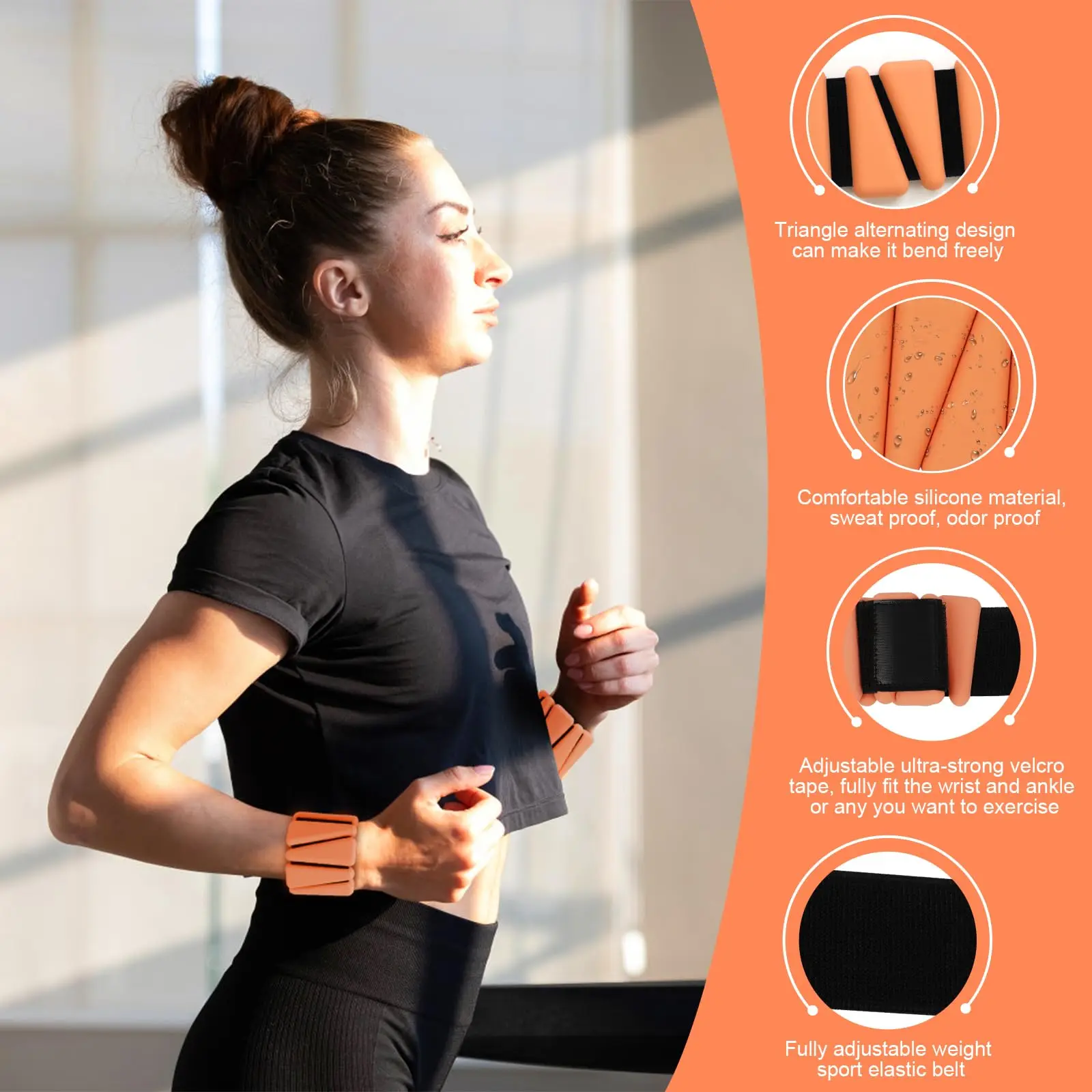 MKAS 2Lb Resistance Training Adjustable Iron Bar Ankle Wrist Weight Bands Cuff Exercise Weights Ankle Wrist