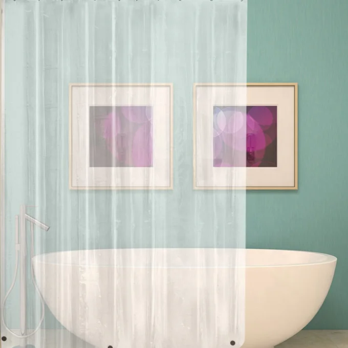 Custom pvc folding short shower curtains