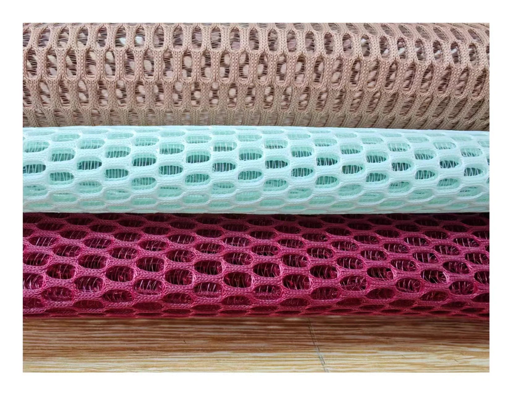 Factory 100% Polyester Thick 3D Air Mesh Fabric 150d Yarn Count Breathable Printed Pattern 280gsm Shoes Dresses In-Stock Items