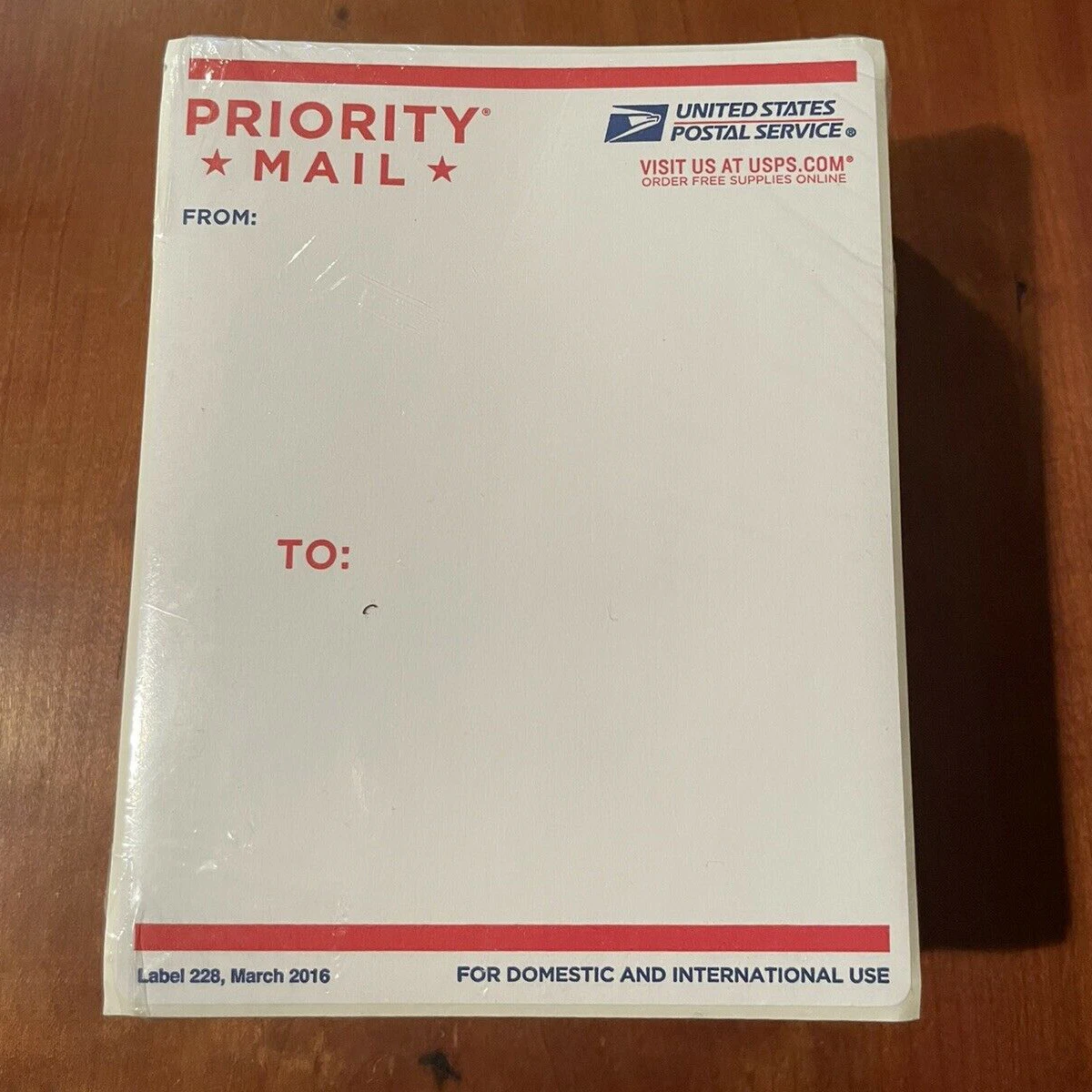 Пользовательская печать USPS приоритетные наклейки в виде баклаин для онлайн-продавца долговечный прочный клей хрупкая виниловая этикетка