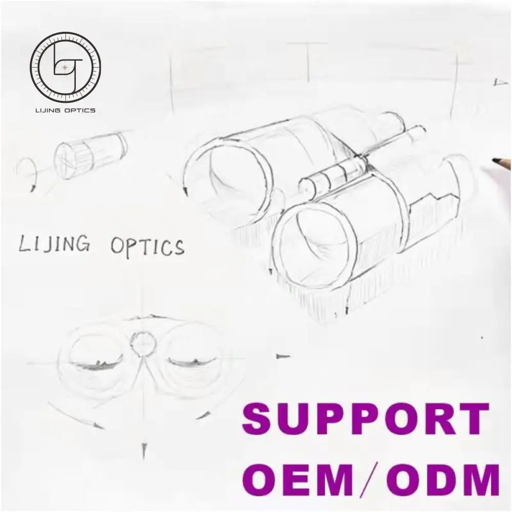 LIJING ED Glass 10x32 Long Distance Military Binoculars Powerful Professional Telescope for Phone telescope & binoculars