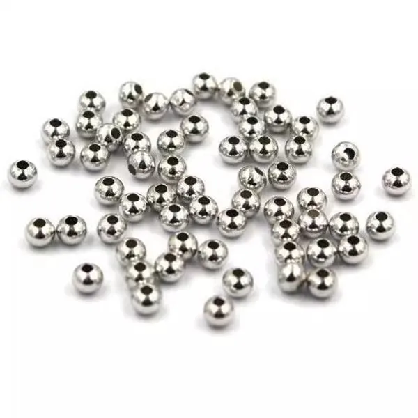 S925 pure silver beads, silver beads, loose beads, ball bearings DIY material beads beads beads bracelet red rope partition