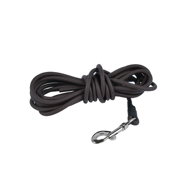 10m Dog Training Round Rope Leash For Greyhound, Orange PVC Coated Nylon Hunting Rope Long Dog Leash