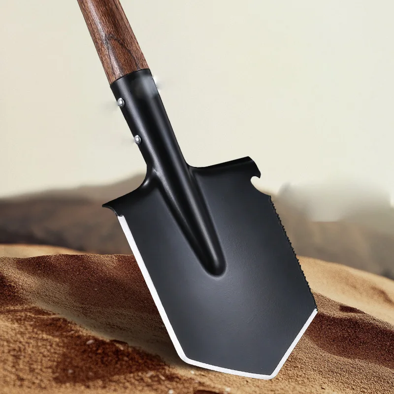 Multifunctional Outdoor Shovel with Wooden Handle Short Handle Spades & Shovels