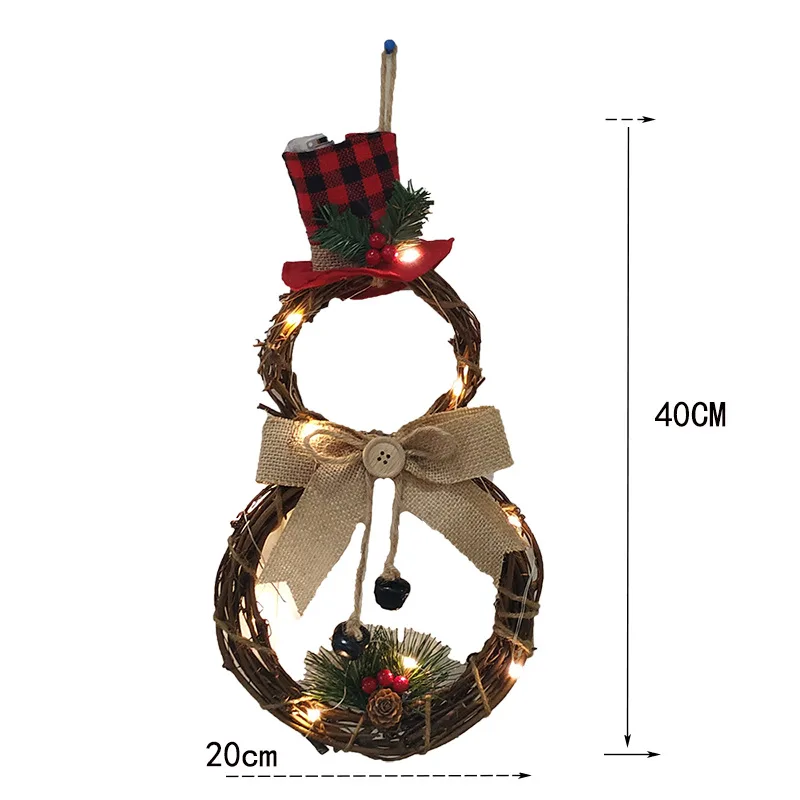 Xmas wreath gift Christmas wall hanging door hanging Rattan plant christmas wreath