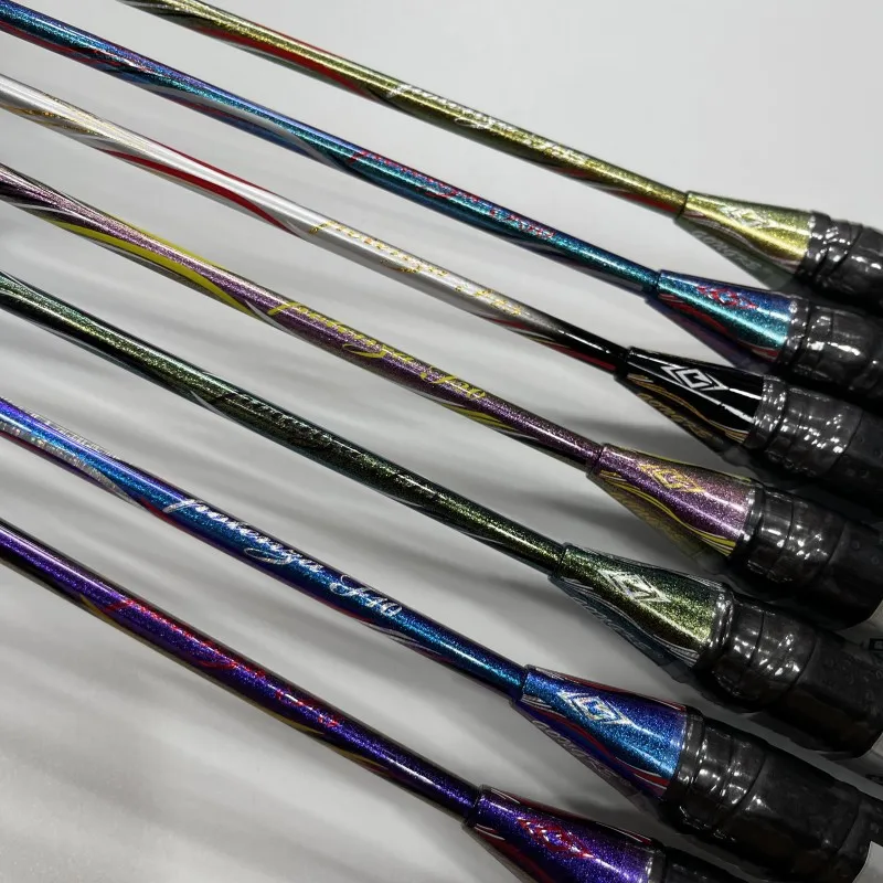 Custom Design High Quality Wholesale Carbon badminton racket Twist Frame Chameleon Full Carbon High Flex Badminton Racket Twist