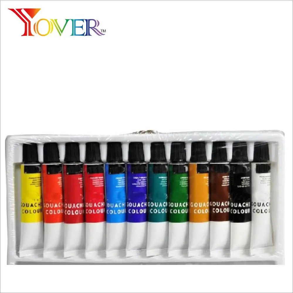 Hot Sale on line 24pcs 12ml Alu Tube Artist Gouache Paint Set