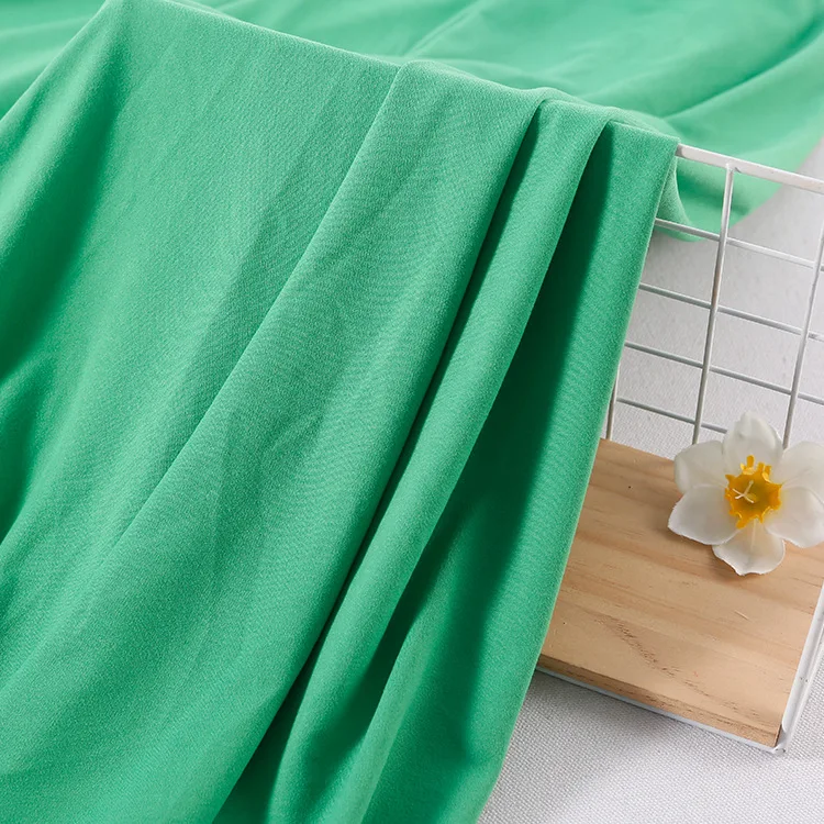 Wholesale 95%Polyester 5%Spandex Solid Fabric For Bows Ready To Ship Bullet Knit Fabric Support White Base Fabric