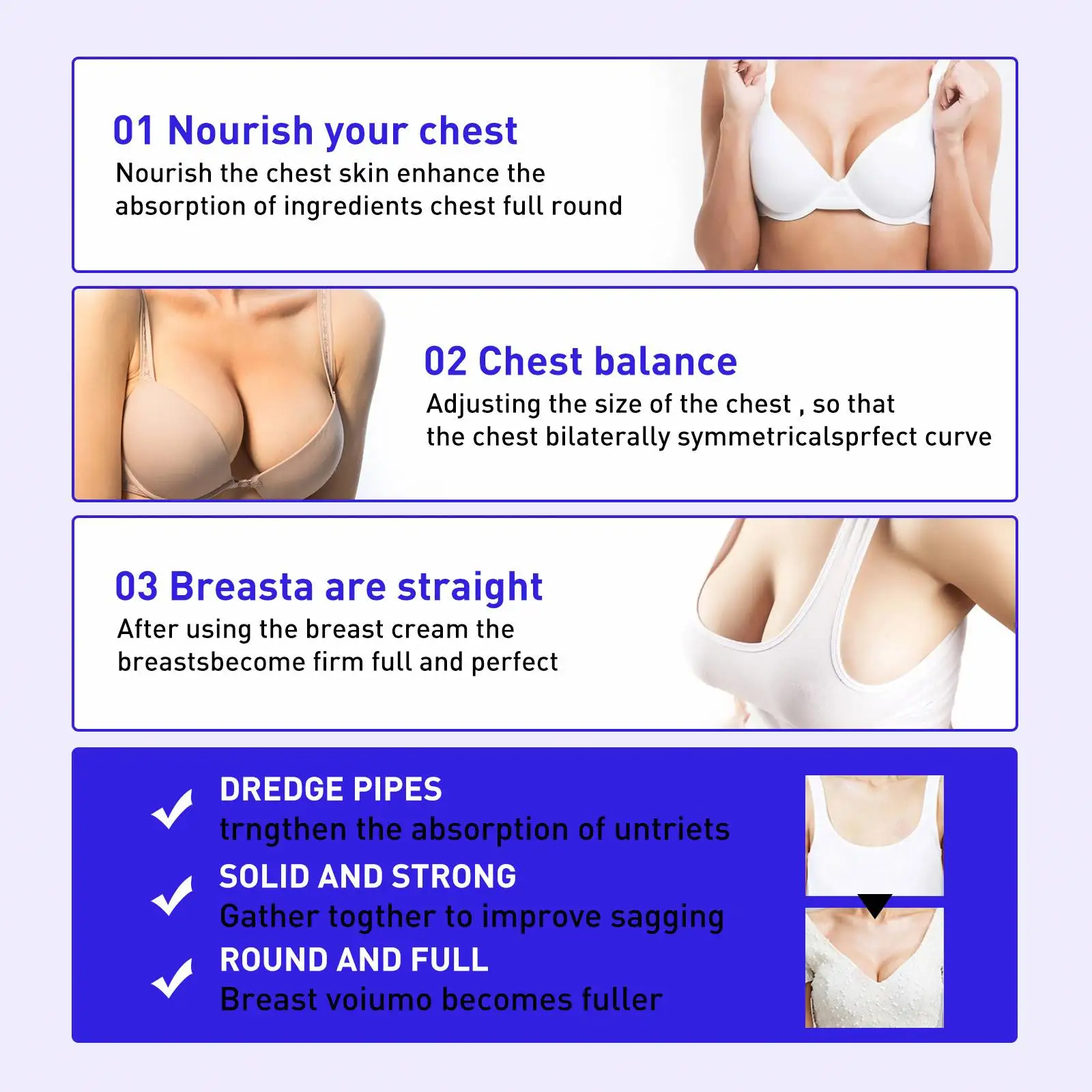 Hot Sale Jaysuing OEM Breast Enhancement Cream Breast Enlargement Promote Female Breast Lift Firming Massage Best Up Size