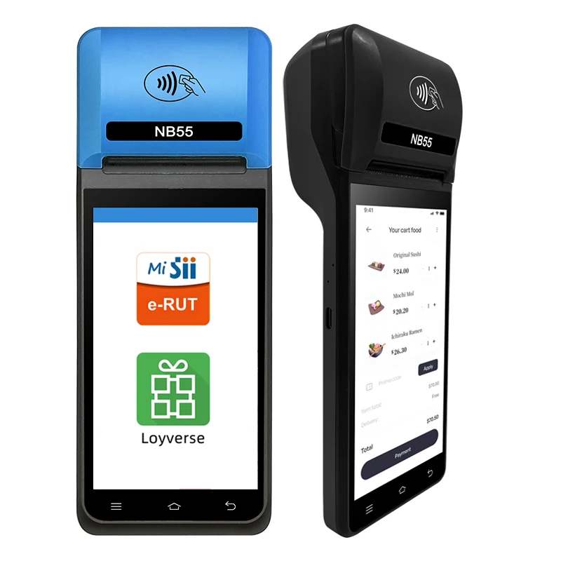 Pos заводской портативный мобильный платежный терминал NFC кард-ридер Pos-машина android 12 автобусный билетный с двойным sim