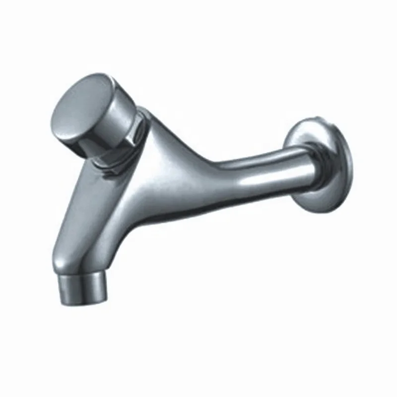 Atuo Self-closing Brass Single Cold Push Button Delay Basin Faucet For Public Toilet Water Saving Time Delay Basin Tap