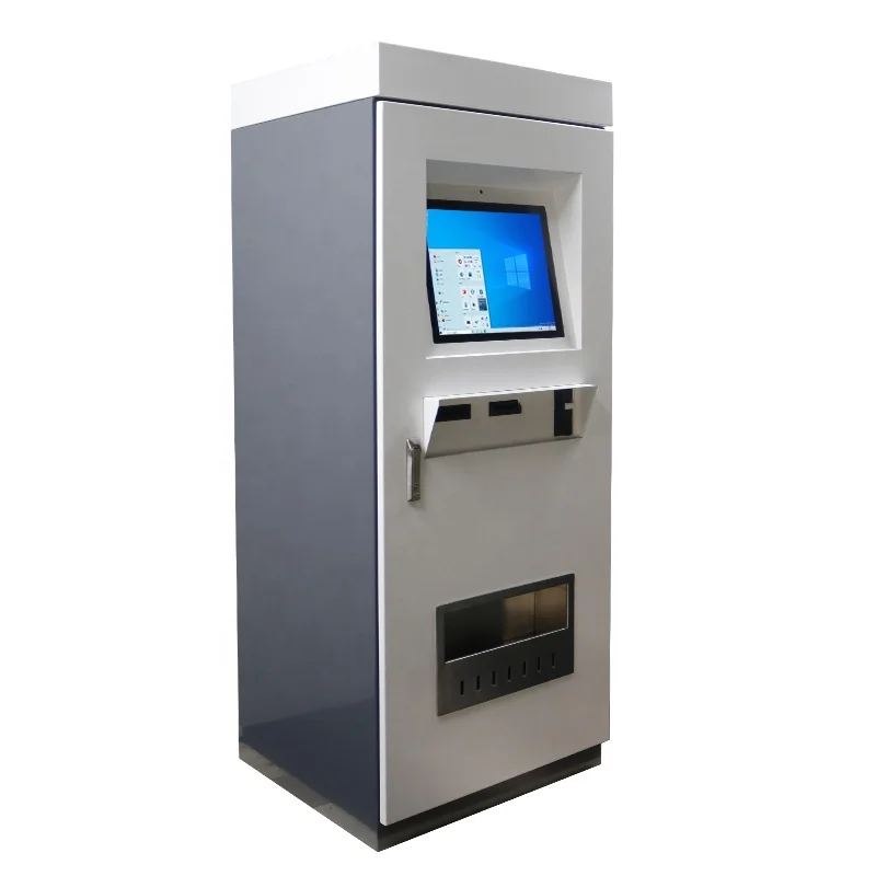 Drive through Payment kiosk cash and card automatic self payment machine  Multi touch screen self payment outdoor kiosk