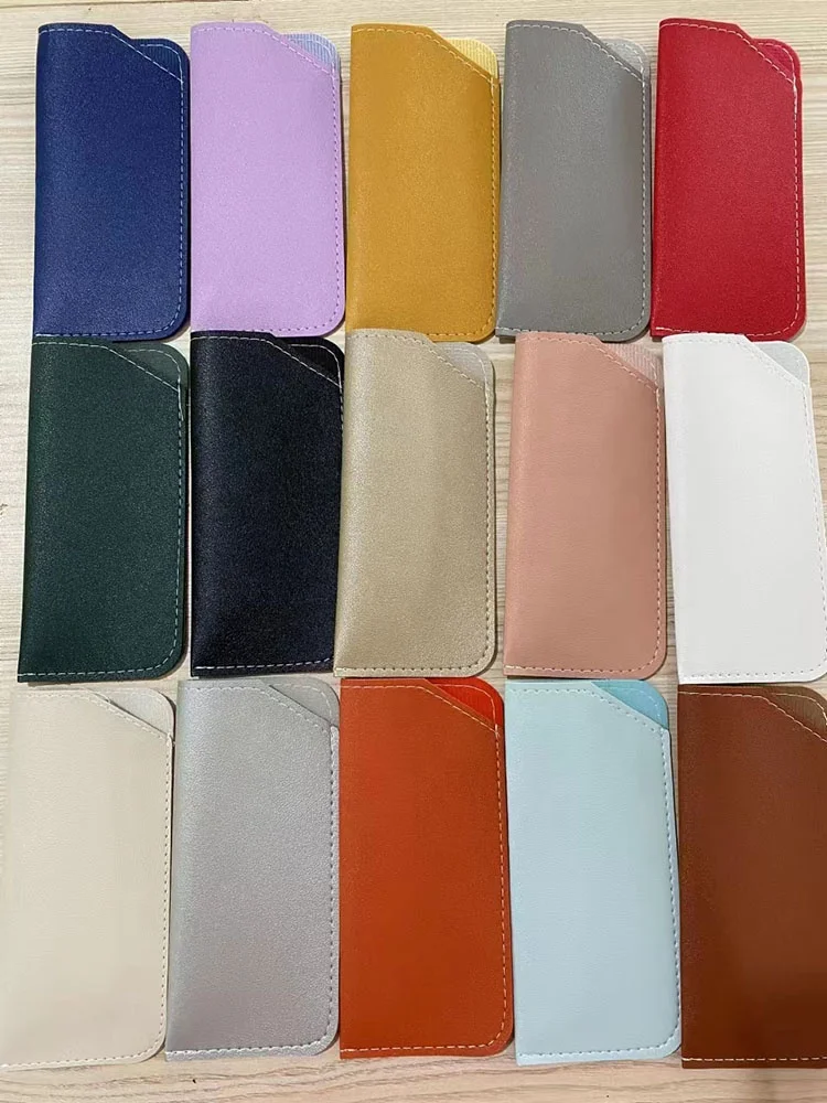 Custom eyeglasses box black leather glasses case packaging eye glasses bag