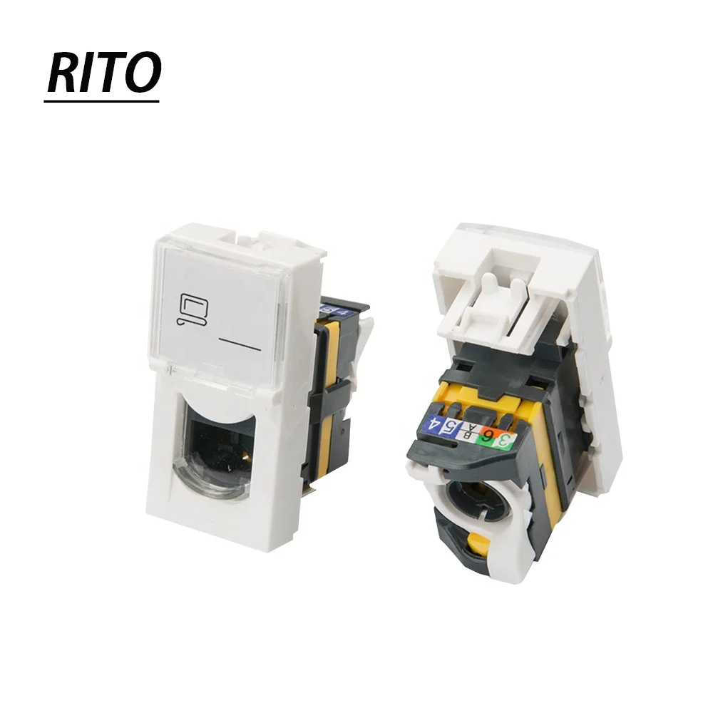 cat6a legrand france model 76571 180 degree rotary type toolless modular ethernet keystone jack with rotating button