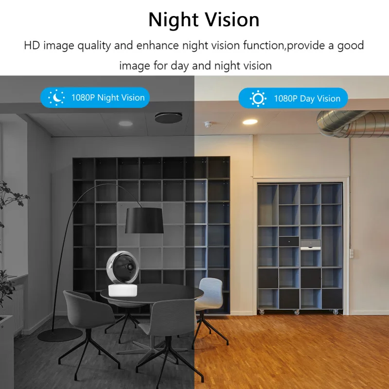 Tuya 1080P Wifi IP Camera Baby Monitor 360 PTZ Motion Detect 2 Way Audio Night Vision