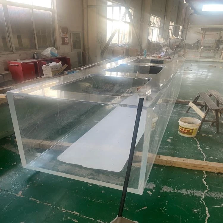 Low price transparent top filter aquaponics farming home decoration fish tank stone