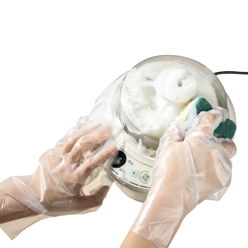 Food Grade Polyethylene Glove Food Prep Hand Gloves Powder Free Disposable TPE Gloves Transparent