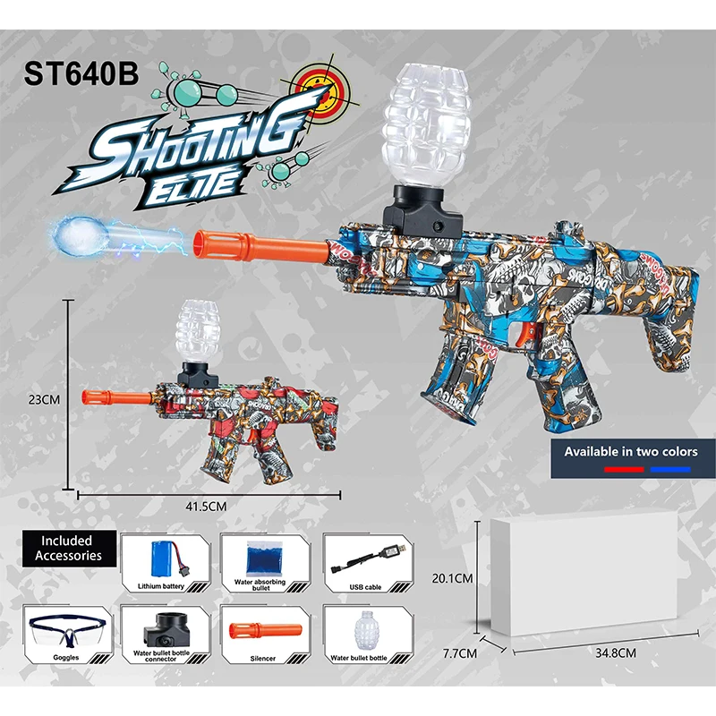 Splatter  Mp5K Ball Jell Gel Gun Blaster Electric Akm Accessories P90 Beads Water Shipping Free  Bullets Blaster Gel