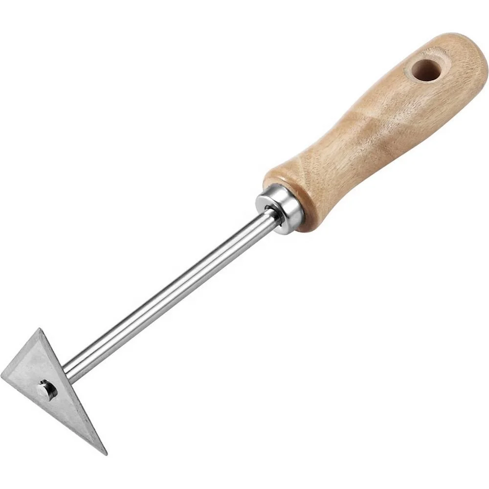 10*10cm Triangular shave hook with wooden handle scraper
