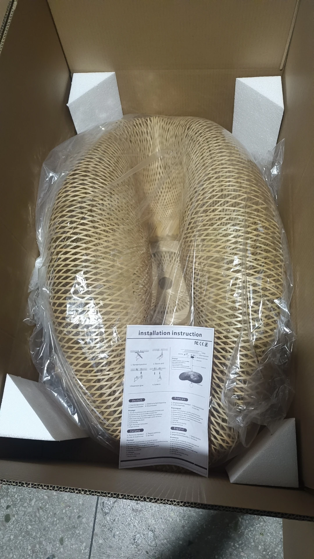 Retro Handmade Natural Weave Lampshade Hotel Restaurant  Decoration Rattan Art Chandelier Led Bamboo Pendant Light