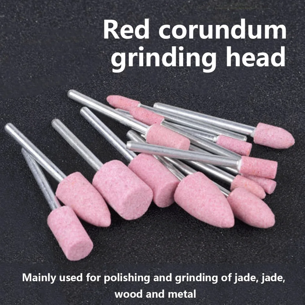 1/8 Shank 10pcs Abrasive Mounted Stone Set Grinding Burr Wheel For Dremel 4000 3000 Dremel Rotary Tools 4mm/5mm/6mm/8mm/10mm