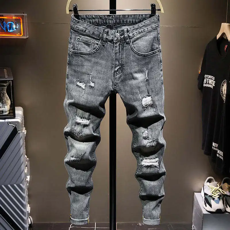 Factory Custom Wholesale Men's Clothing Demin Trousers Casual Straight Pants Plus Size Jeans Vintage Slim Woven 100% Cotton