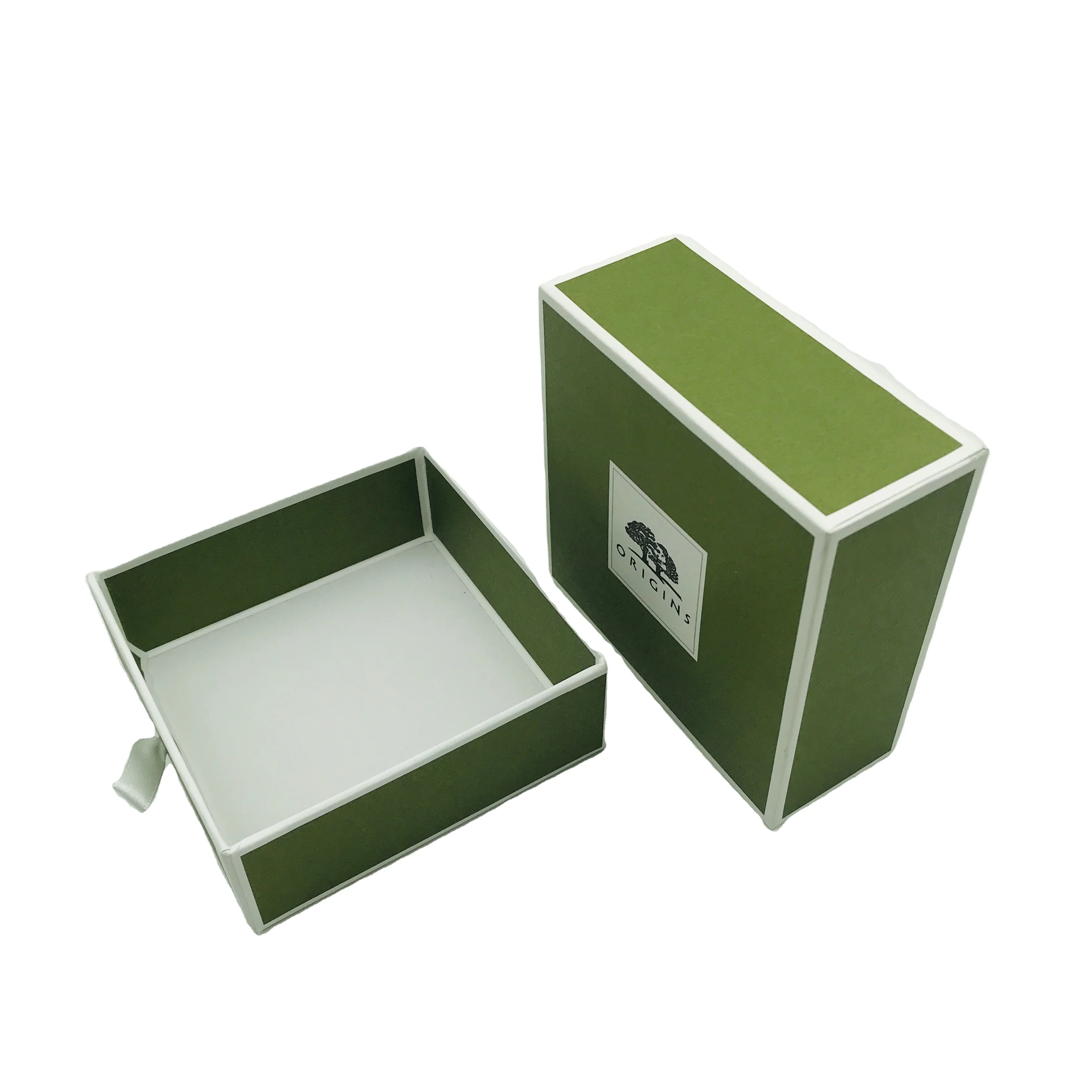 SM-LH028 custom cardboard box sliding drawer box with ribbon luxury cosmetic box