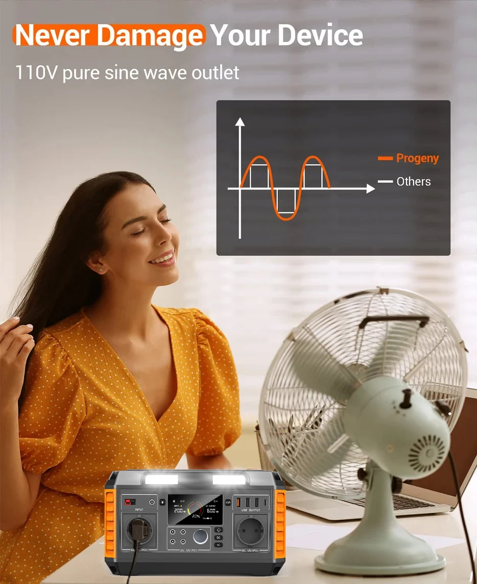 Big Capacity Fast Charging  Portable Power Station 600Wh Solar Power Bank Emergency Power Supply