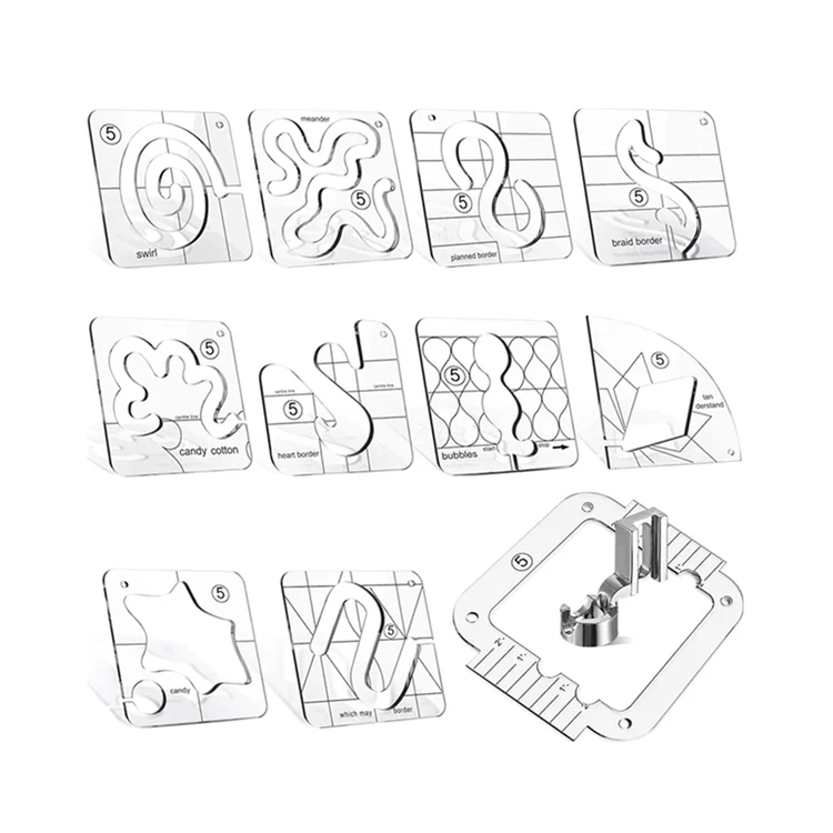 Clear Acrylic T-shirt Ruler Guide Tool Plexiglass Fabric Sewing Ruler