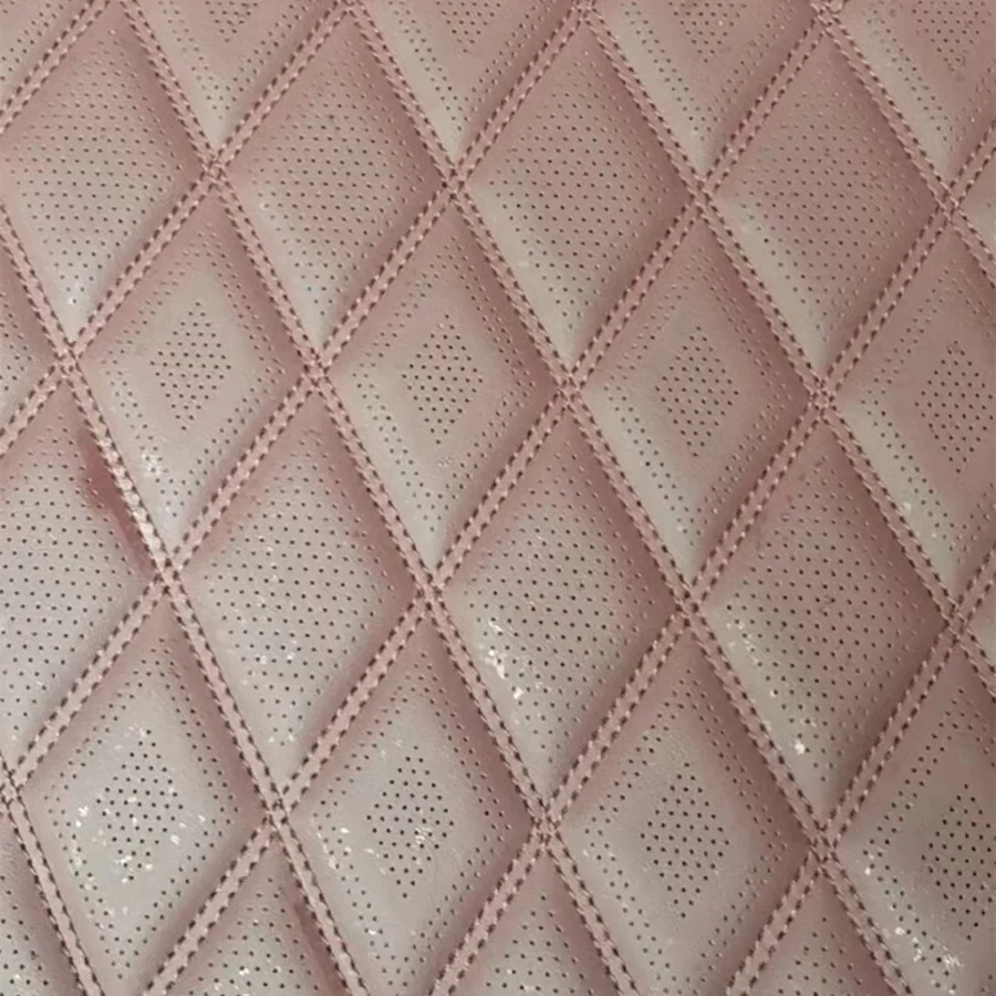 unique design high class punching hole sewing embroider silicone leather pvc leather for car seats