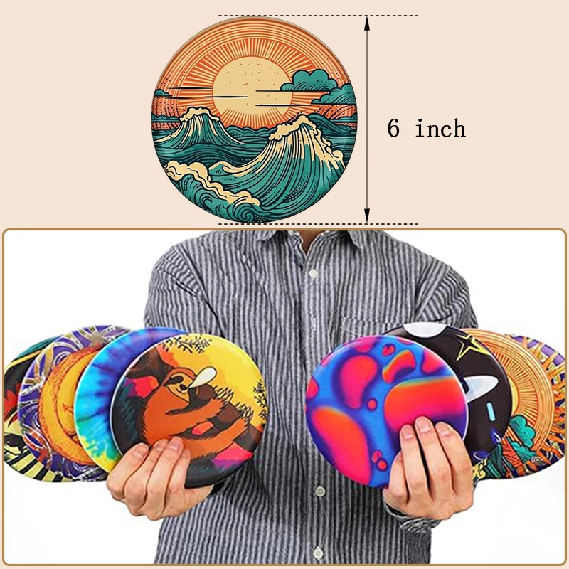 Wholesale Stock Custom Logo Printing Foldable Silicone Flying Disc Golf Disc Toy Blank 6 Inch 55 Gram Sport Soft Fly Disc