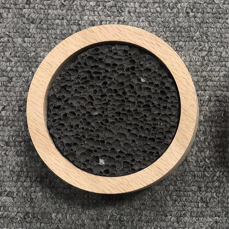 Black Volcanic Rock Lava Stone round plates  for oil diffuser