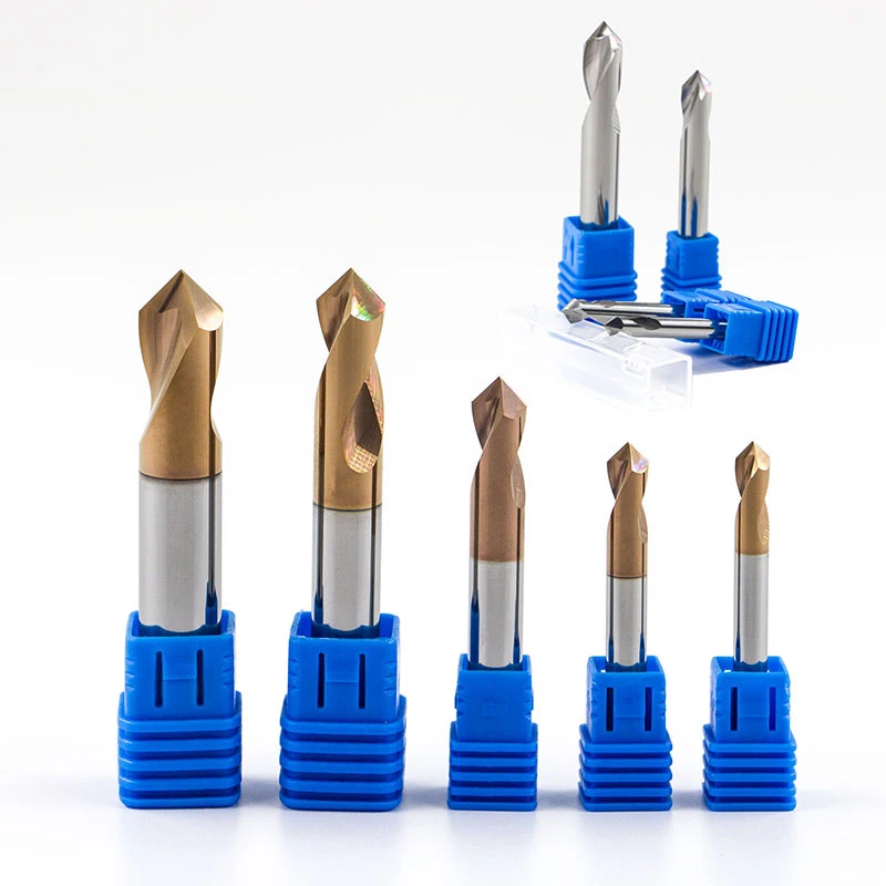 HRC55 Tungsten Carbide 90 Degree Centering Drill Bit CNC Spot Drill Processing stainless steel