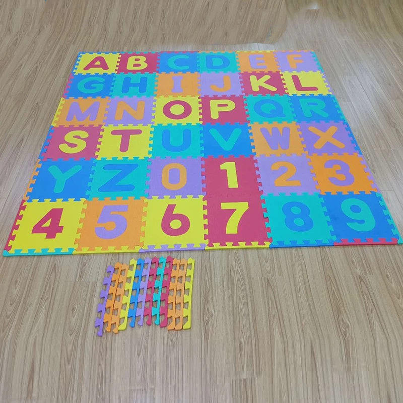 Baby Play Mat Foam and Thick EVA Foam Puzzle Mats With Fence Non-toxic