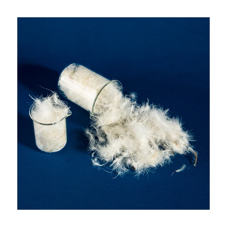 
Good Quality 40% Washed White Duck Down Raw Filling Material Manufacturer 