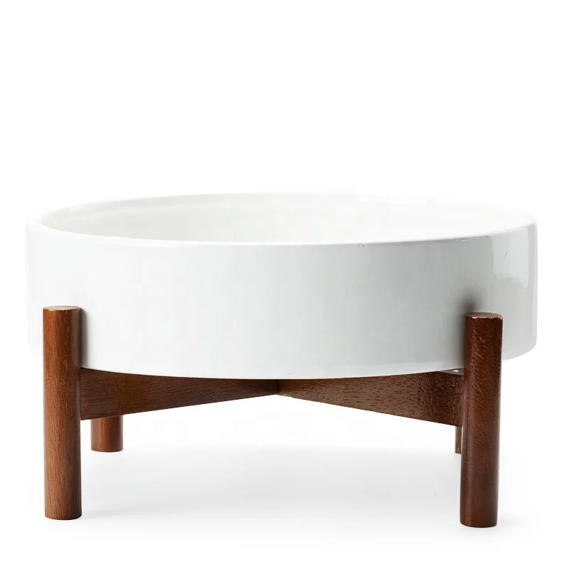 10inch Simple white Large round indoor planter pot ceramic succulent planter for living room coffee table