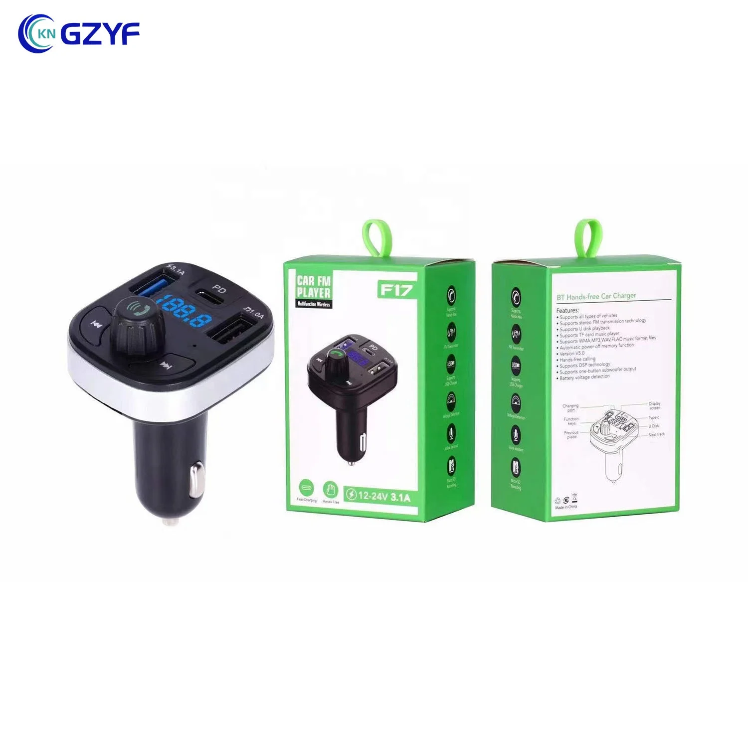 Автомобильный FM-плеер F17 с двумя USB-портами, FM-трансмиттер, mp3-плеер, Автомобильный приемник, автомобильный радиопередатчик 5 в 0,8 А, розовый DSD