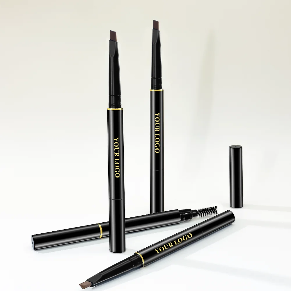 Private Label Eyebrow Pencil Custom Logo Waterproof Vegan Eye Brow Pen Long Lasting Eyebrow Pencil With Brush