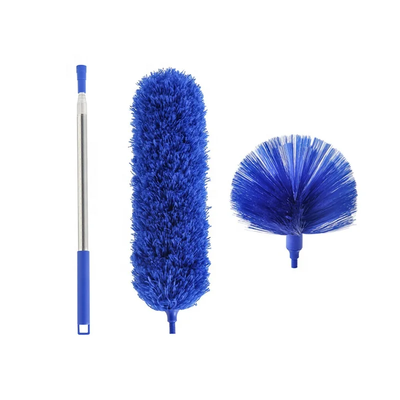 Microfiber Duster with Extendable Telescopic Handle Ceiling Fan Duster with Extension Pole Cobweb & Corner Brush Cleaning Kit
