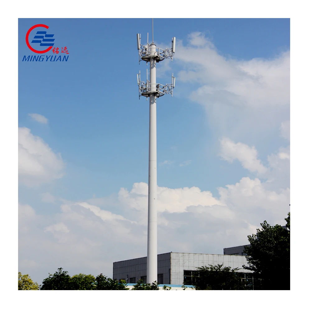 Monopole Antenna Tower for Long Range Radio Communication  Solar Powered Telecommunication Tower