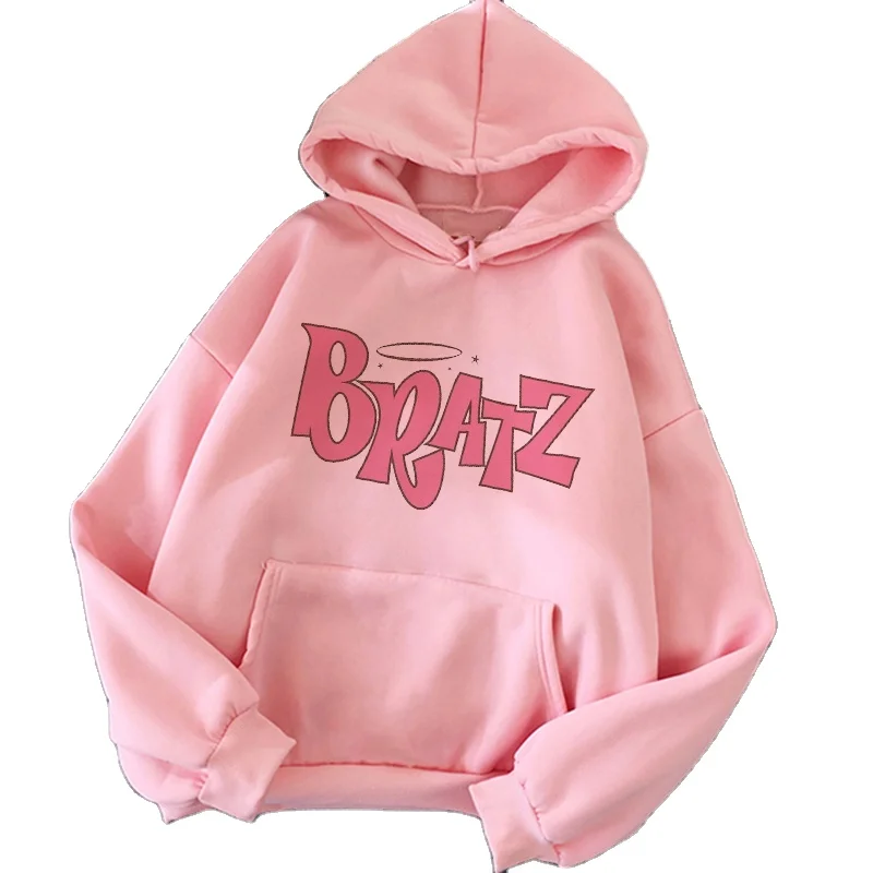 
Autumn New Bratz Sweatshirt Womens undefined White Top Hooded Sweatshirt Long Sleeve Print Graphic hoodie Women clothes 