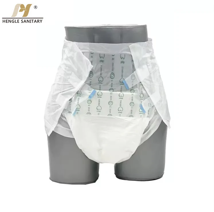 Wholesale Super Thick Elderly Incontinence Home Nursing Diaper Custom Private Label Nappy Disposable Adult Diaper